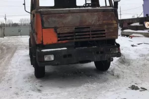  КАМАЗ 45143 после пожара, до капремонта 
